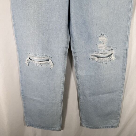 Levis Ribcage Straight Ankle Jeans Women's 26 Light Wash Blue Denim Button Fly - Picture 12 of 15